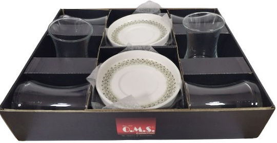 OMS Collection Set Căni Ceai De sticlă Transparente 150ml 12buc
