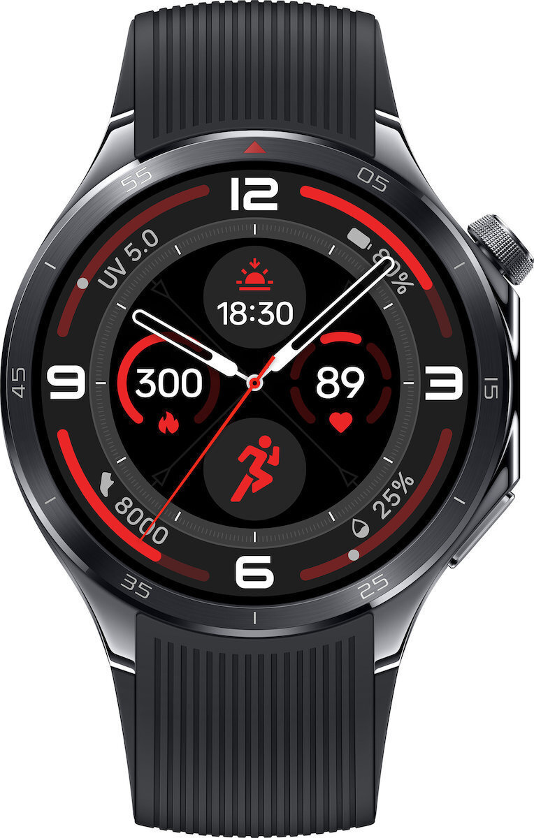 OnePlus Watch 3 Stainless Steel 46mm Αδιάβροχο με Παλμογράφο (Obsidian Titanium)