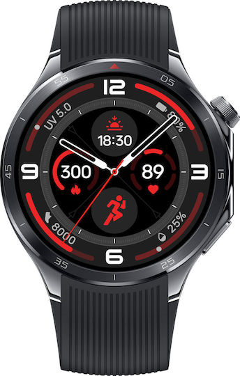 OnePlus Watch 3 Неръждаема стомана 46мм с Пулсомер (Obsidian Titanium)