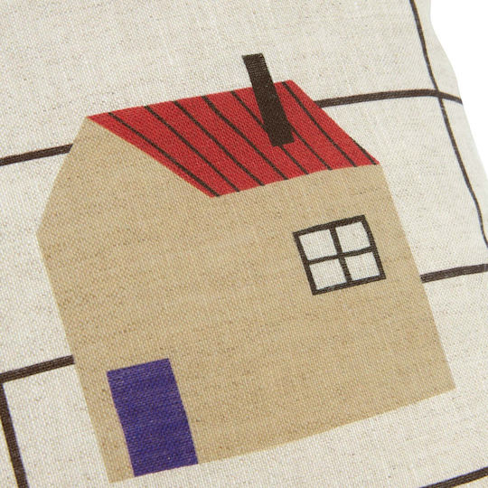Vibes Μαξιλάρι Ορθογώνιο Black Grid Home 33x22 S