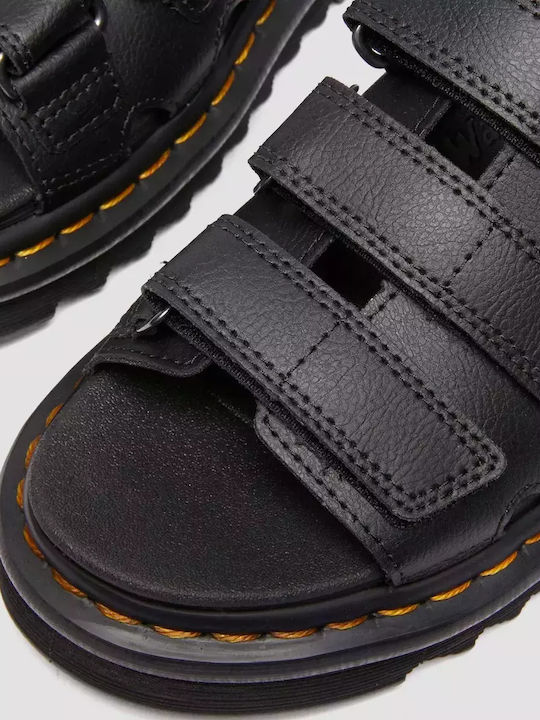 Raine Leder Flache Sandalen für Damen in Schwarz Farbe
