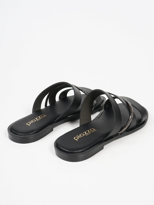 Women's Flat Sandals in Black Color