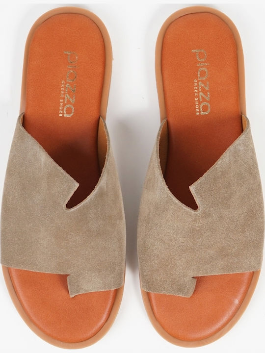 Women's Flat Sandals in Brown Color