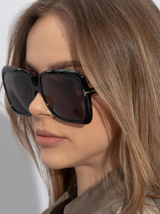 Tom Ford Lorelai Women's Sunglasses with Black Tartaruga Horn-Rimmed Frame and Orange Gradient Lenses FT1156 01E