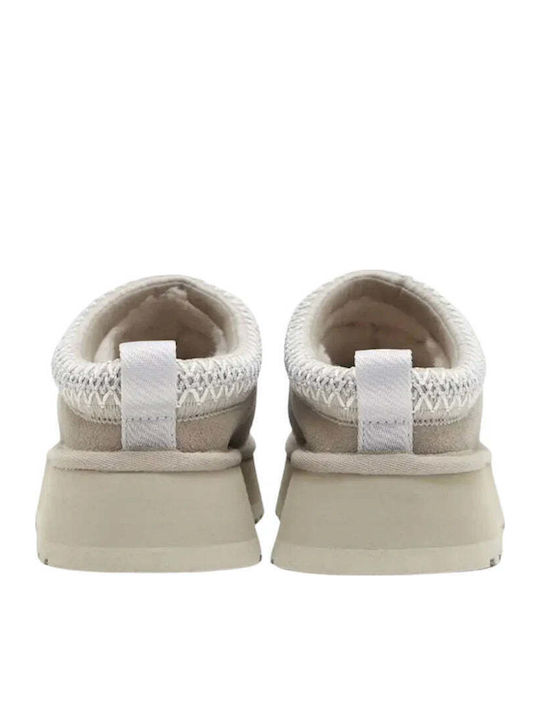 Tazz Slipper Din Lână Papuci de Damă de Iarnă Gri