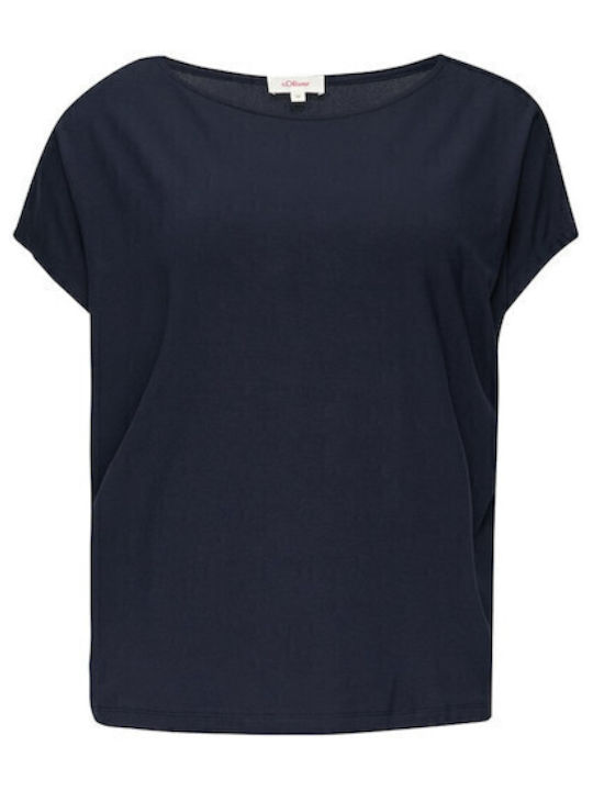 Red Label Women's Short Sleeve Blue Blouse