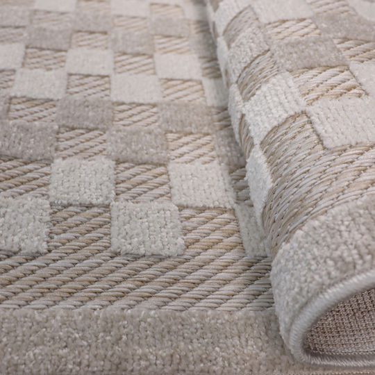 Beauty Home Sahara Art 9967 Modern Wicker Bedroom Rugs Set Beige 9967-ΣΕΤ 3pcs