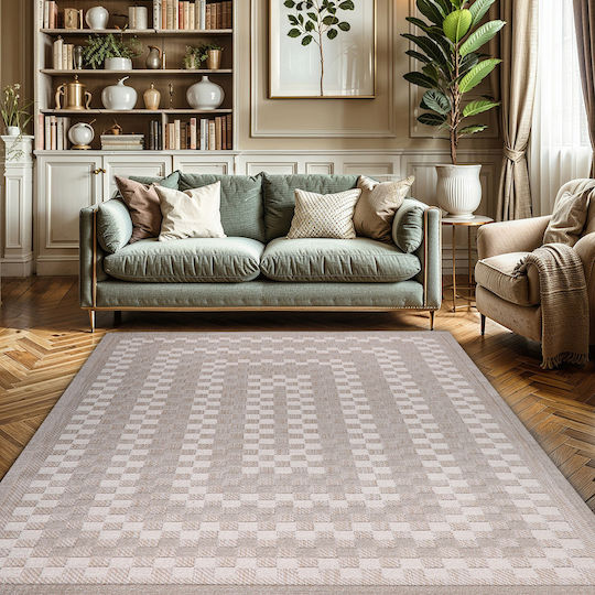 Beauty Home Set Modern Covoare pentru dormitor Din paie Bej 9974-ΣΕΤ 3buc
