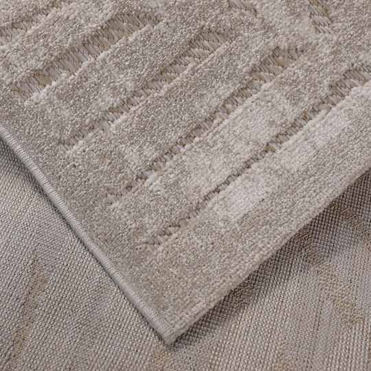 Beauty Home Sahara Art 9972 Modern Wicker Bedroom Rugs Set Beige 9972-ΣΕΤ 3pcs