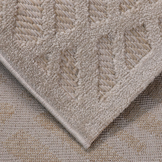 Beauty Home Sahara Art 9968 Modern Wicker Bedroom Rugs Set Beige 9968-ΣΕΤ 3pcs