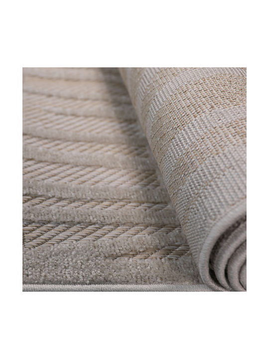 Beauty Home Modern Wicker Bedroom Rugs Set Beige 9974-ΣΕΤ 3pcs