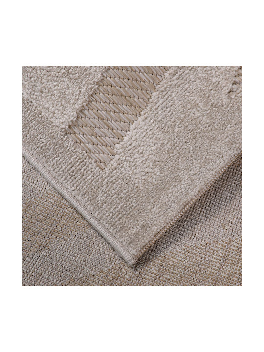 Beauty Home Modern Wicker Bedroom Rugs Set Beige 9974-ΣΕΤ 3pcs