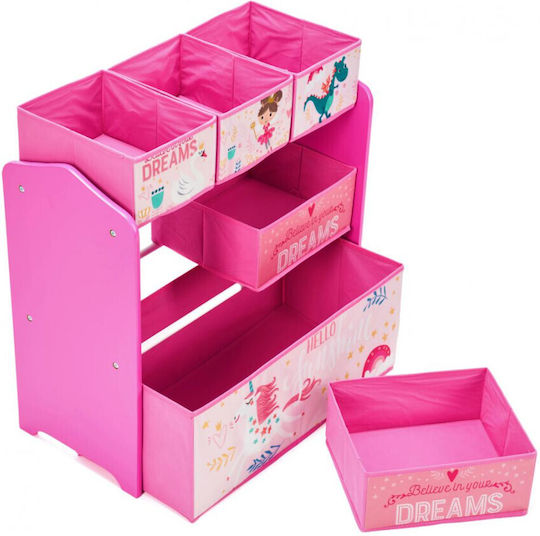 U-Grow U-Grow Stoff-Spielzeug-Organisator Rosa 63x30x60cm
