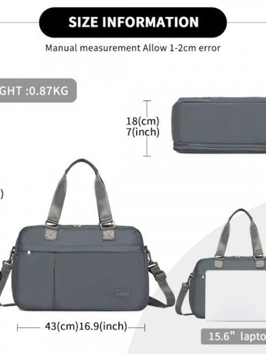 Miss Lulu Bag for 15.6" Laptop Gray TVK2430-GY