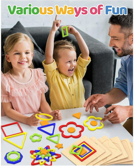 Wooden Kids Peg Puzzle 3d Geometric