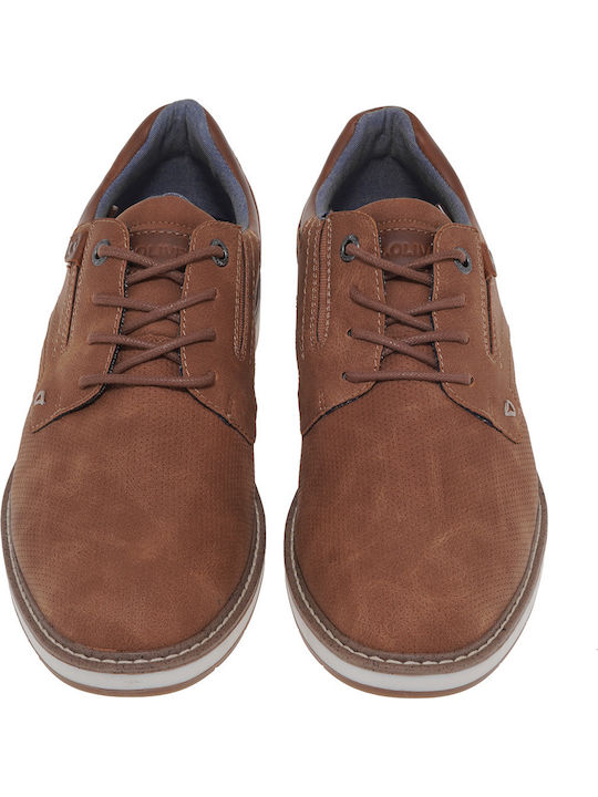 Men's Synthetic Leather Casual Shoes Tabac Brown