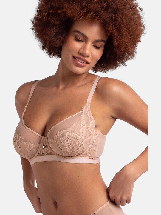 Bra without Padding Underwire Beige