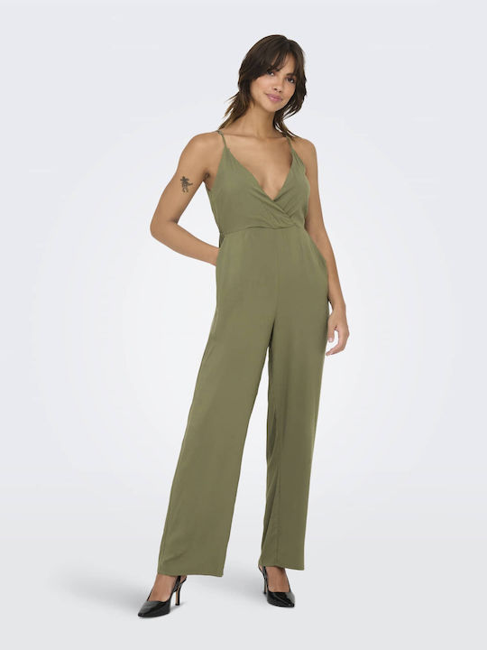 Onlnova Life Vis Emza Jumpsuit Οnly Γυναικεία Ολόσωμη Φόρμα Μέντα