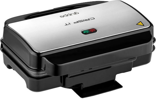 Gruppe Crisp It SW-298M Τοστιέρα με Αποσπώμενες Πλάκες για 2 Τοστ 900W Inox