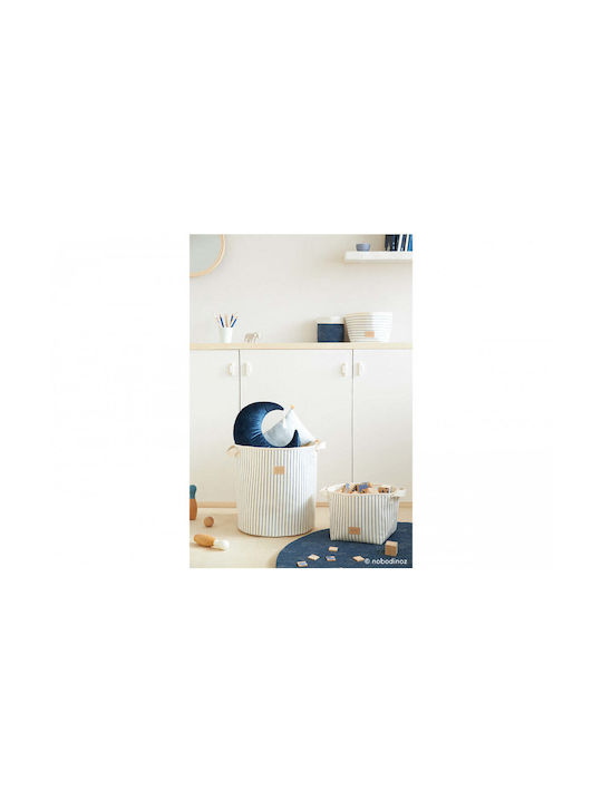 St Germain Καλάθι Django Μικρό Blue Thin Stripes Natural