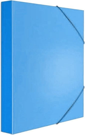 Groovy Plastic File Box with Rubber Band 26x4x36cm