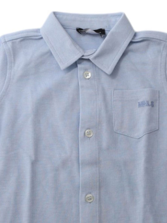 Kinder Hemd Langarm Hellblau