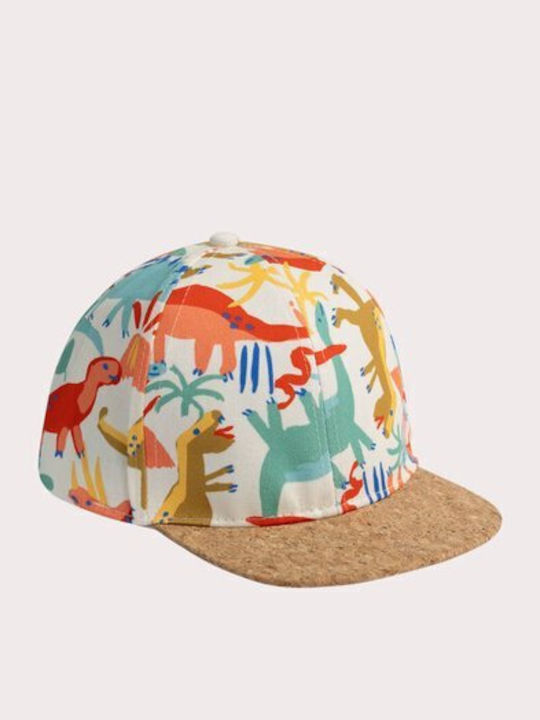 Dpam Παιδικό Καπέλο Jockey Dino Print Μπεζ
