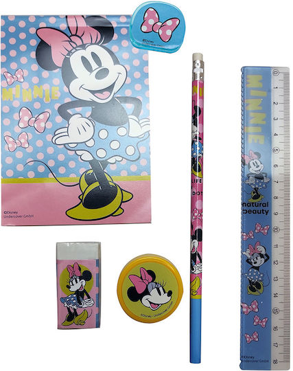 Gim Minnie Παιδικό Σετ Γραφικής Ύλης με Μολυβοθήκη και Ξυλομπογιές 6τμχ