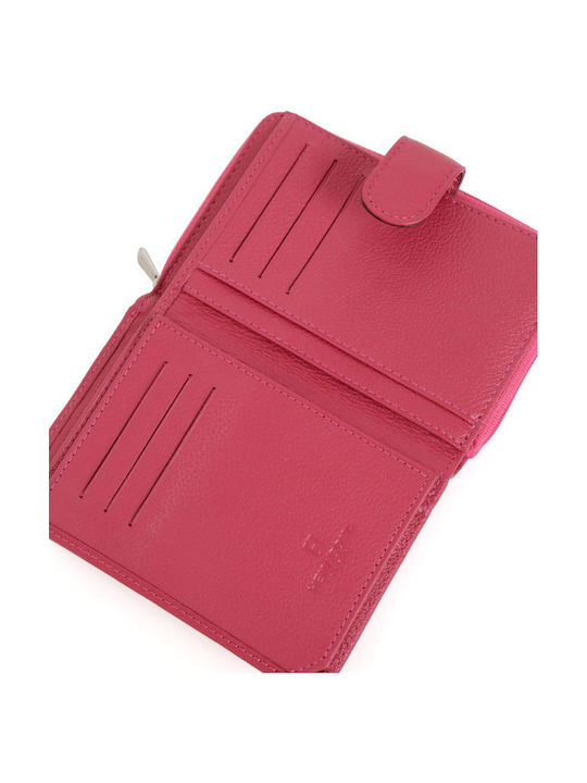 Mare Din piele Portofel de damă Clasice Fuchsia