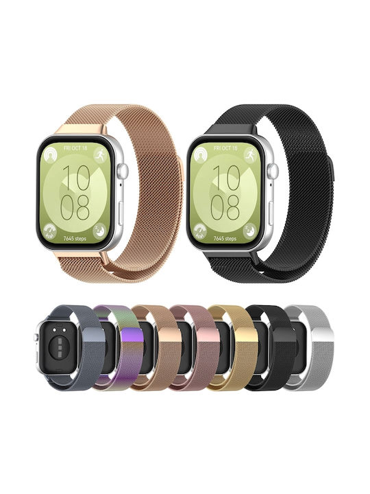 Armband Rostfreier Stahl Rose Gold (Huawei Watch Fit 3 - Huawei Uhr Fit 3)