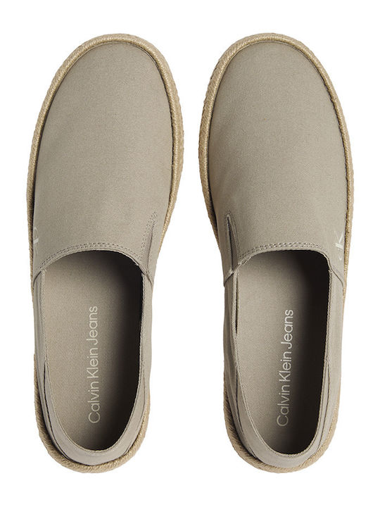 Fabric Men's Espadrilles in Gray Color