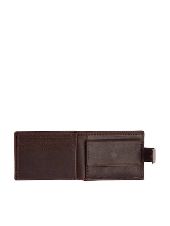 Leather Men's Wallet Cards with RFID Brown