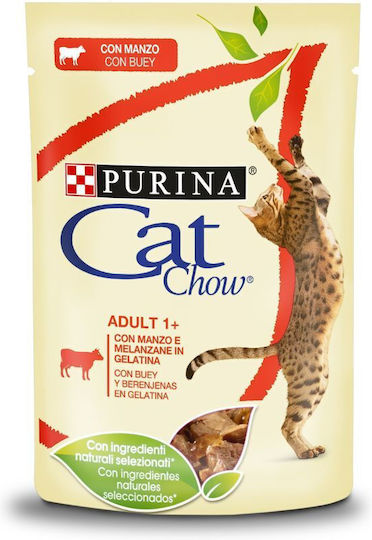 Cat Chow Υγρή Τροφή για Ενήλικες Γάτες σε Κονσέρβα με Ψάρια 85gr