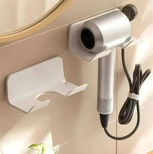 Hair Dryer Holder Zola Plastic 14.5x5.5x10 Cm White