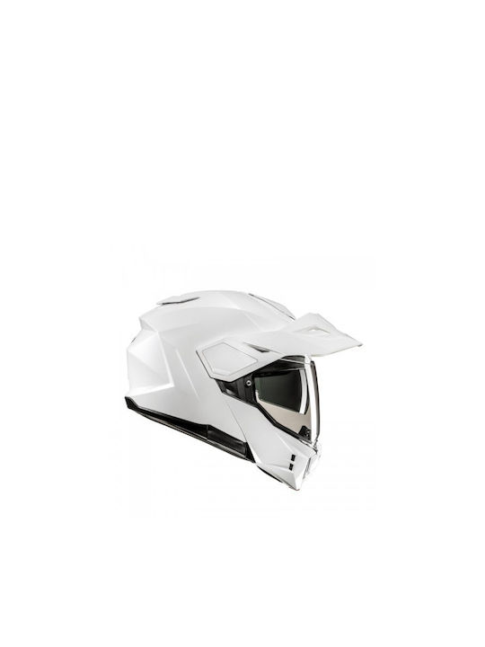 HJC i80 Pearl White Motorcycle Helmet Flip-Up ECE 22.06 1770gr with Pinlock and Sunvisor