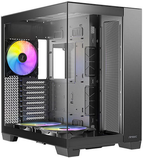 Antec C8 ARGB Геймърско бюро Пълна кула Компютърна кутия със страничен прозорец Черен