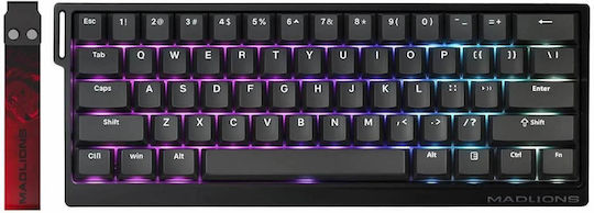 Madlions Professional MAD 60 HE RGB - 1K Gaming Mechanical Keyboard 60% with Magnetic switches and RGB lighting (English US) White