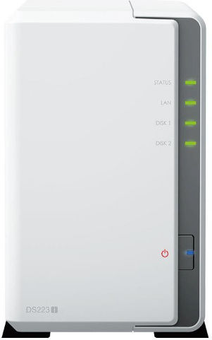 Synology DS223J+2x HAT3300-2T NAS 4TB HDD/SSD și 2 porturi