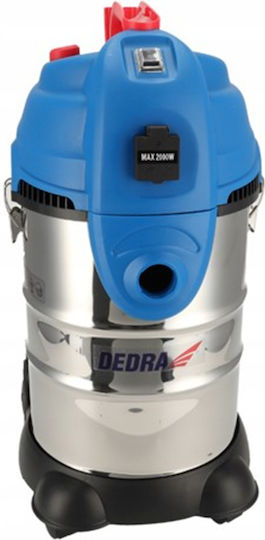 Dedra Σκούπα Υγρών / Στερεών 1600W με Ανοξείδωτο Κάδο 30lt