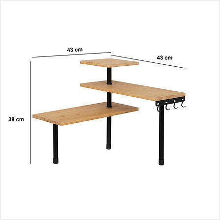 Eckbibliothek Simply Smart Schwarz 43x43x38cm