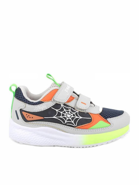 Παιδικά Sneakers Ανατομικά με Σκρατς Γκρι