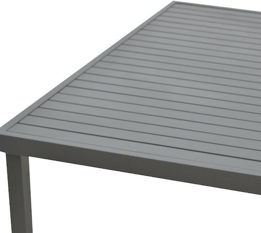 Kliton Трапезна Маса От Алуминий В Антрацит 150x80x74см