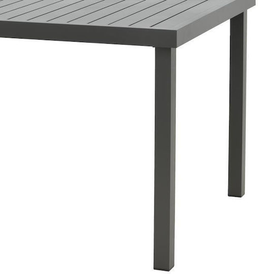 Kliton Трапезна Маса От Алуминий В Антрацит 150x80x74см