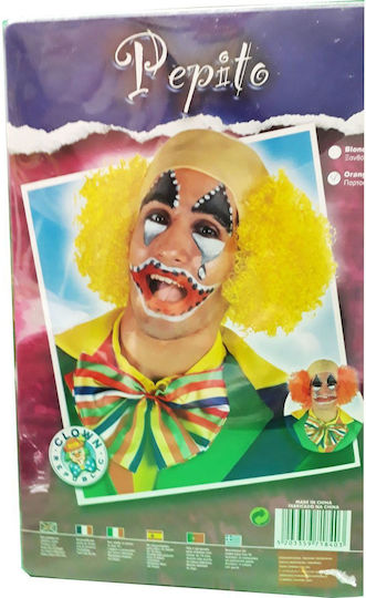Pepito Clown Carnival Wig Bald Yellow