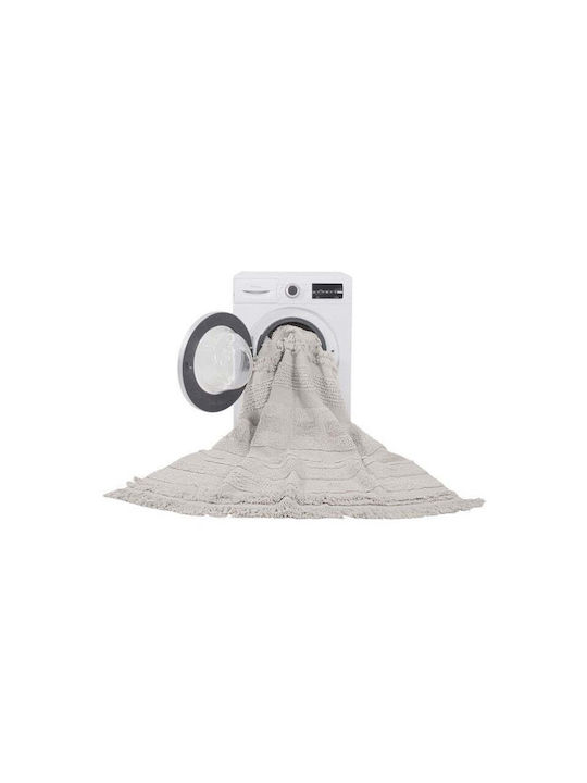 Lorena Canals Teppich Rechteckig Synthetisch,Polyester/Cotton/Leather Ecru