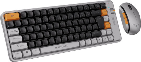 Alcatroz TETRIZ AIR 300C Ασύρματο Bluetooth Σετ Πληκτρολόγιο & Ποντίκι International English AUTUMN BLACK