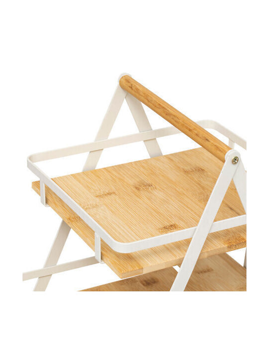 5Five Настолно Рафт От Бамбук 22.5x30.5x29см Бял