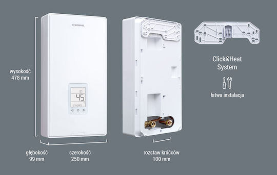 Kospel Wall Mounted Inverter Electric Three-Phase Instant Water Heater for Central Installation 15kW