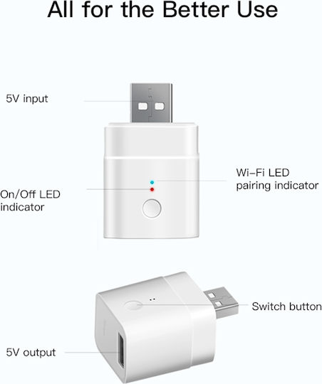 Sonoff Micro USB Smart Switch 1 Channel Wi-Fi 5A