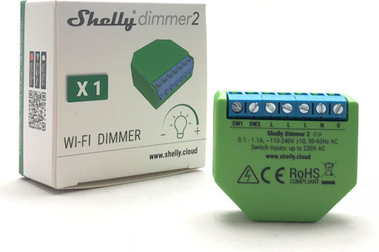 Shelly Dimmer 2 Smart Switch Dimmer 1 Channel Wi-Fi 2A Without Neutral